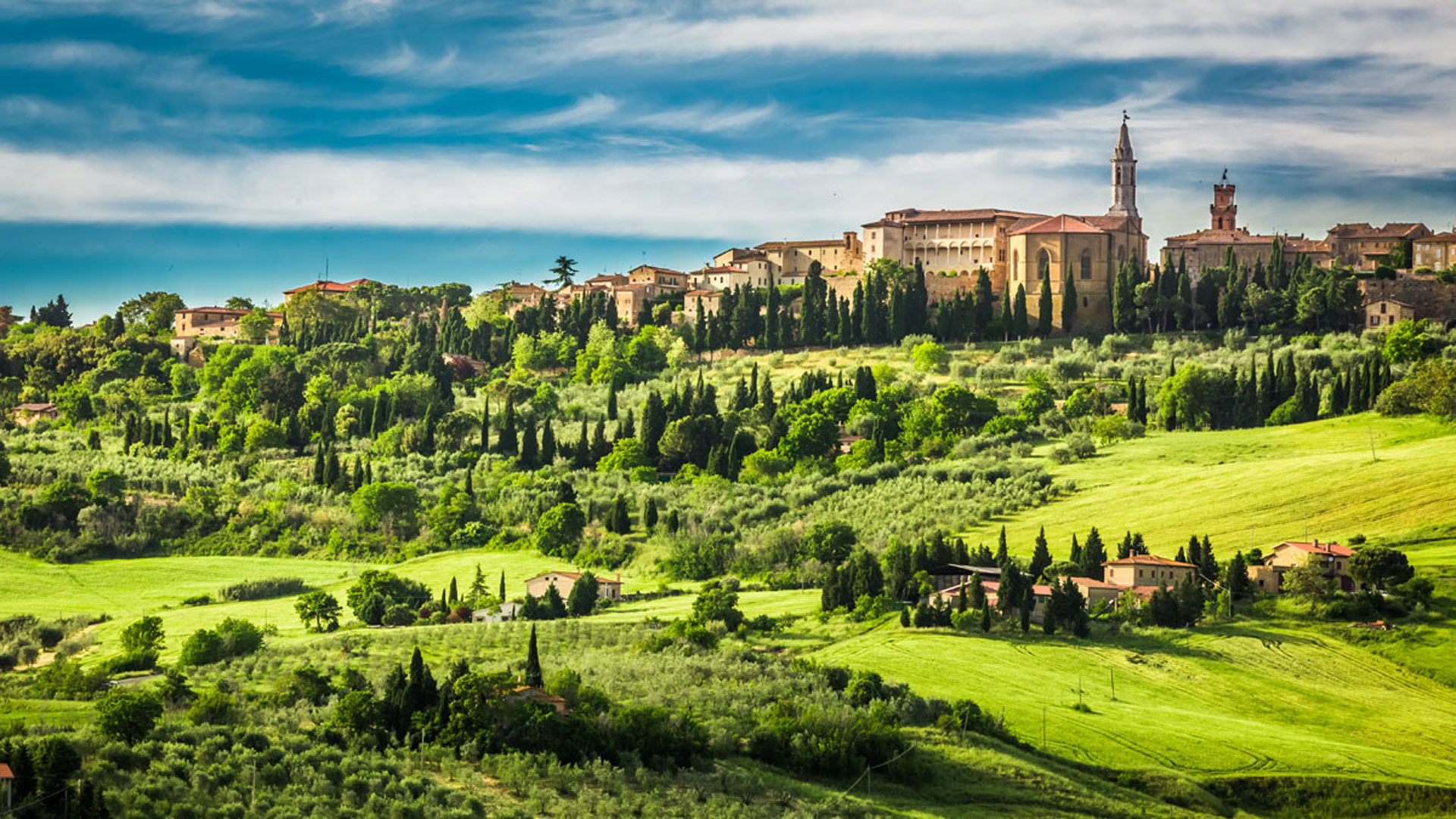 Scorcio di Pienza sulle vallate della val d'orcia